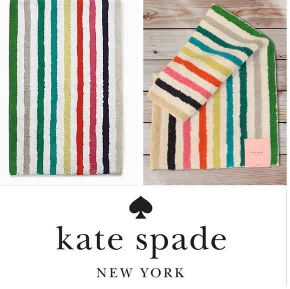 kate spade | Bath | Kate Spade Candy Stripe Bath Rug 2 X 34 Nwt | Poshmark